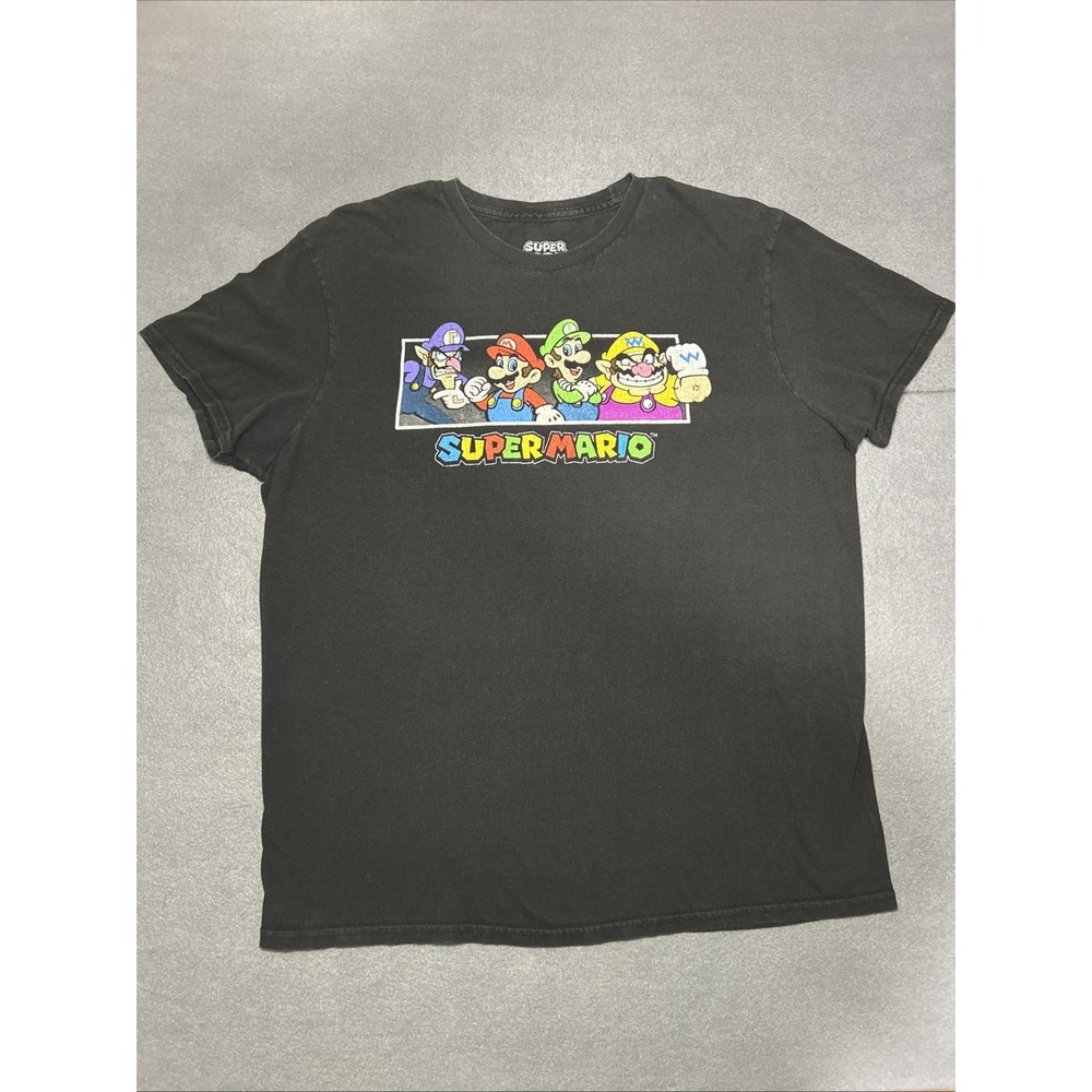 Super Mario T-Shirt Adult Large Graphic Tee‎ Nintendo Shirt L